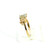 14K Yellow Gold Aqua Diamond Ring Size 6