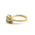 14K Yellow Gold Aqua Diamond Ring Size 6