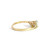 14K Yellow Gold Aqua Diamond Ring Size 6
