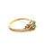 14K Yellow Gold Aqua Diamond Ring Size 6