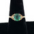 14K Yellow Gold Tourmaline Diamond Ring Size 6.5