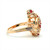 14K Yellow Gold Rubies and Diamond Cluster Cocktail Ring Size 9.75