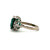 18K White Gold Fancy Cut Tourmaline & Diamond .20cttw Ring Size 7