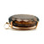 14K Yellow Gold Solitaire Oval Faceted Smokey Quartz Pendant