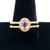 Judith Ripka 14K Yellow Gold Oval Morganite Diamond Ring Size 11