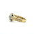 Vintage 14K 2-Tone Gold Engraved APP 0.50ct Euro Diamond Unisex Wedding Ring Size 6.5