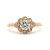 14K Yellow Gold .52ct Round Diamond Vintage Inspired Floral Engagement Ring Size 7