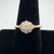 14K Yellow Gold .52ct Round Diamond Vintage Inspired Floral Engagement Ring Size 7