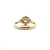 14K Yellow Gold .52ct Round Diamond Vintage Inspired Floral Engagement Ring Size 7