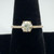 14K Y/G .98ct Round Diamond Hidden Halo Cathedral Setting Engagement Ring Size 6.75