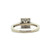 14K White Gold APP .40 Ct Diamond Square Halo Engagement Ring Size 5.5