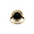 10K Yellow Gold Vintage Floral Black Onyx Ring Size 5.5