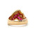 14K Y Gold Ruby Diamond APP .20 Cttw Ring Size 7.75