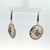 14K Two Tone Gold Butterfly Circle Dangle Earrings