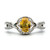 18K W Gold Yellow Sapphire 1.19ct With Diamonds .66tw Ring Size 7