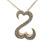 14K Y Gold Diamond AP. 1/4cttw open Heart 20" Necklace