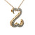 14K Y Gold Diamond AP. 1/4cttw open Heart 20" Necklace