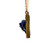 14K Y Gold Vintage Lapis Diamond AP. 1/4cttw Cat 20" Necklace
