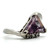 10K White Gold Synthetic Alexandrite & Clear Spinel 1950's Fancy Cut Ring Size 4.25