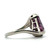 10K White Gold Synthetic Alexandrite & Clear Spinel 1950's Fancy Cut Ring Size 4.25