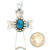 Sterling Silver Oval Turquoise Cross Pendant Sterling Silver Oval Turquoise Cross Pendant