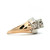 14K 2 Tone Gold European Cut Diamond AP .50 CT Engagement Ring Size 5.75