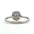 14K W Gold GIA Cert .72 CT Princess Cut Dia. Halo Pave Engagement Ring Sz 6.5
