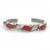 Carmelita Simplicio Sterling Silver Red Coral Feather Cuff Bracelet Carmelita Simplicio Sterling Silver Red Coral Feather Cuff Bracelet