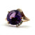 10K Y Gold Synthetic Alexandrite With Diamond Accent Ring Size 7.75