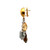 Roberto Coin 18K 2 Tone Gold Citrine & Smokey Topaz Double Strand Nugget Dangle Earrings