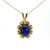 14K Yellow Gold Star Sapphire Diamond Accent 19" Necklace