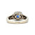 14K W Gold Sapphire AP .75 CT With Diamond Halo Accents Ring Size 5.5