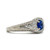 14K W Gold Sapphire AP .75 CT With Diamond Halo Accents Ring Size 5.5