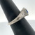 14K W Gold Sapphire AP .75 CT With Diamond Halo Accents Ring Size 5.5