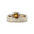 14K W Gold Yellow Sapphire With Diamond Halo Accents Ring Size 6.5