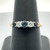 14K 2-Tone Gold Sapphire & Diamond AP .30 CTTW Round Cut Ring Size 8.5