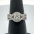 14K W Gold Round Brilliant Cut .70 CT Diamond Bypass Engagement Ring Size 5