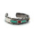 Rena King Zuni Sterling Silver Turquoise Red Coral Mother of Pearl Cuff Bracelet