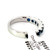 14K W Gold AP 1.67 CT Round Sapphires Nine-Stone Band Ring Size 6.25