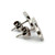 Sterling Silver CZ Harley Davidson Stud Earrings