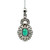 18K W Gold .92CT Emerald & .48TW Diamond Vintage Inspired Pendant