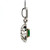 18K W Gold .37CT Emerald & 1/4TW Diamond Vintage Inspired Pendant