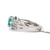 18K W Gold AP 4.19 CT Blue Zircon AP .22 CTTW Diamond Ring Size 6.75