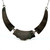 Sterling Silver Solid Form/Chain Onyx Necklace 20"