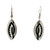 Sterling Silver Dangle Oval Native Design Earrings