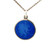 Sterling Silver Saint Christopher Protect Us Blue Enamel Pendant Necklace 16"