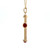 14K Yellow Gold 2.03TW Ruby .74TW Diamond Baguette Cross Necklace 16""