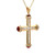 14K Yellow Gold 2.03TW Ruby .74TW Diamond Baguette Cross Necklace 16""