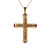 14K Yellow Gold 2.03TW Ruby .74TW Diamond Baguette Cross Necklace 16""