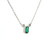 14K W Gold .27CT Emerald & .04TW Diamond Accent Necklace 18"